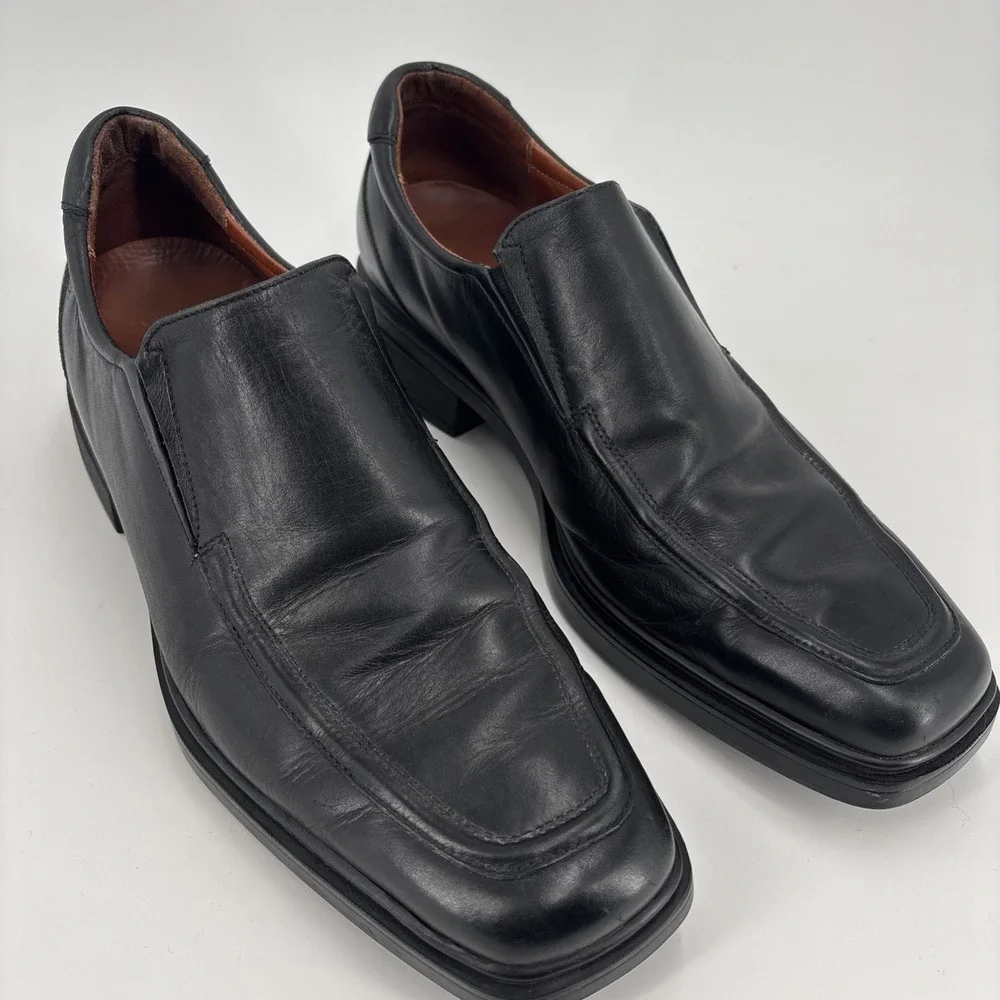 Donald J Pliner Loafers Black Leather Dress Shoes Slip On Men's Size 10M